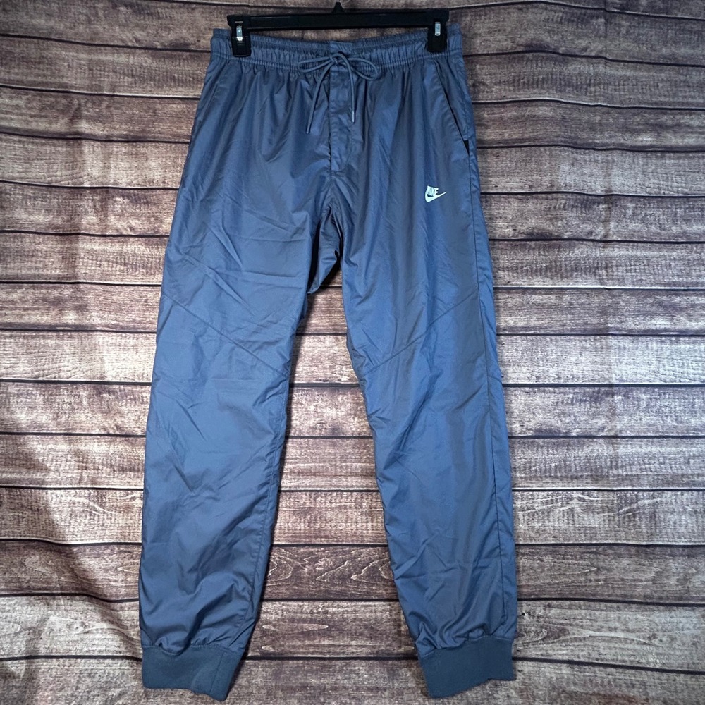 Nike Mens Sportswear Windrunner Track Pants Button Zip Joggers Gray L 898403-013